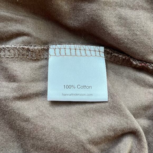 Hanna Andersson Tan Burgundy Confetti Dot Cotton Knit Dress Girl 130 US 8 - Picture 4 of 5